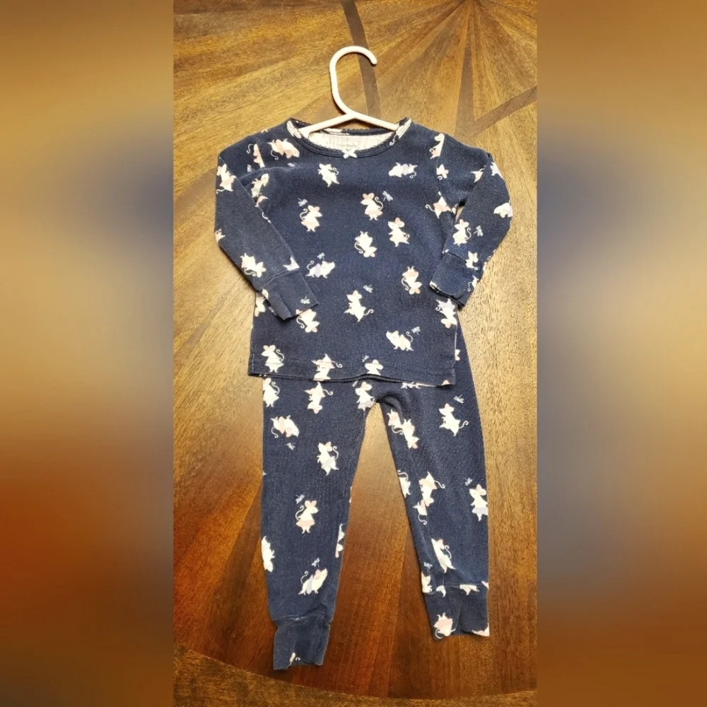 Carter's Kids/Infants 12 Month Navy Blue Pajamas Angelina Ballerina Patterns